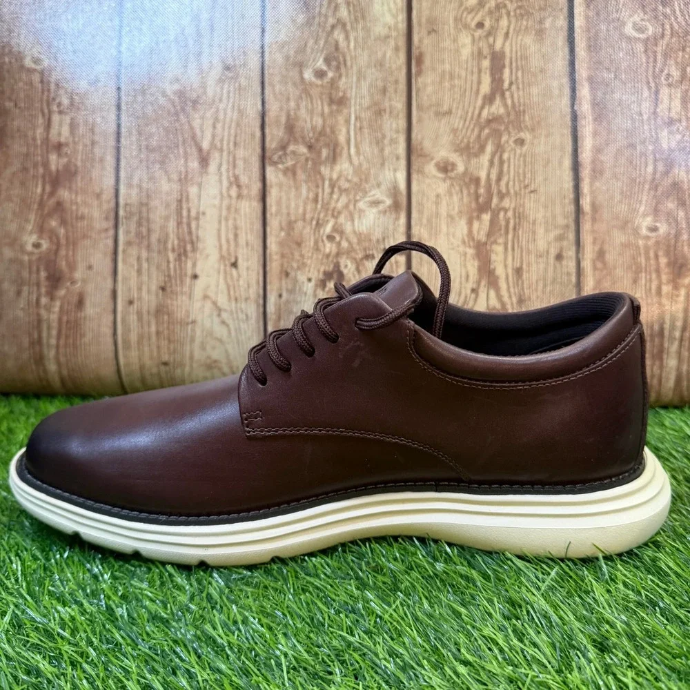 Cole Haan Grand Plus Ultra Ox Shoes Mens size 9 Burgundy Leather Dress Casual
